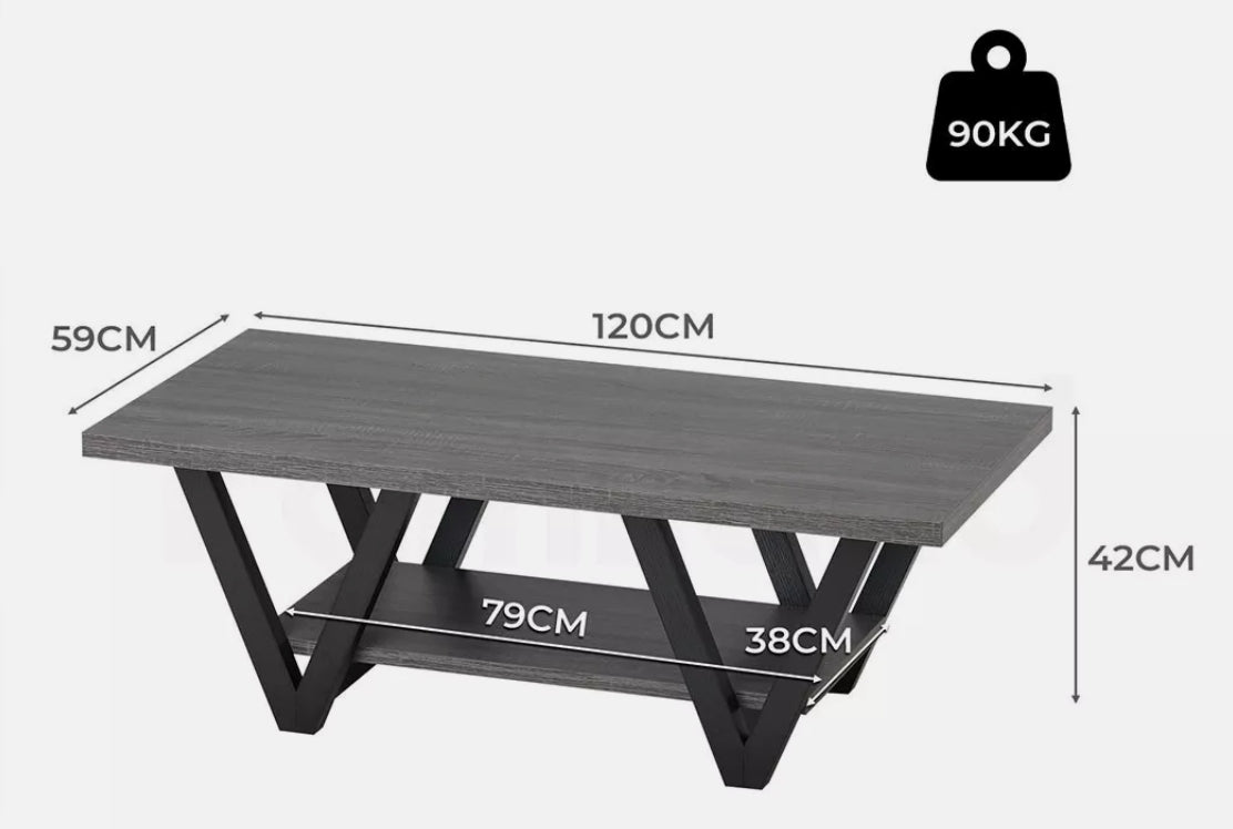 CENTRA – 120cm Wooden Coffee Table