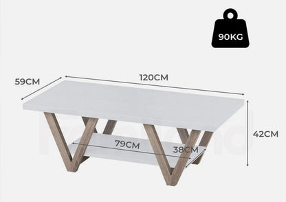 CENTRA – 120cm Wooden Coffee Table