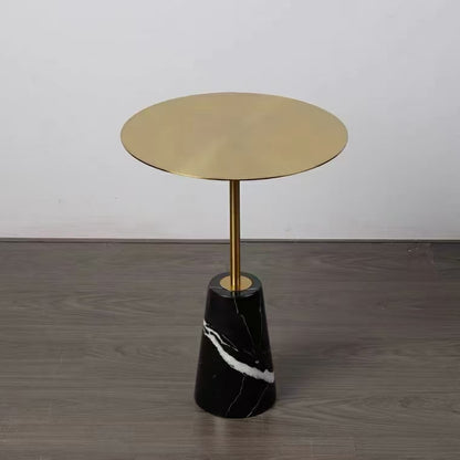 CLEO Side Table – Black Marble & Brushed Gold