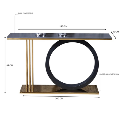 ECLIPSE Console Table – Bold Design with Timeless Gold Accents