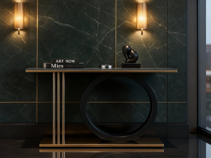 ECLIPSE Console Table – Bold Design with Timeless Gold Accents