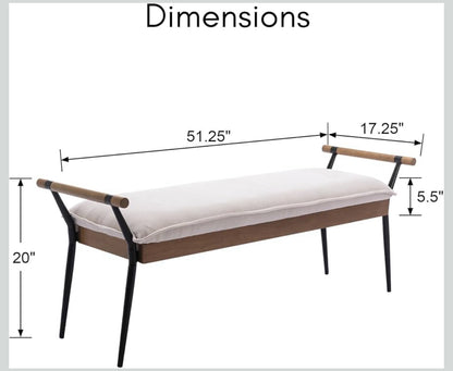 Noa Wooden Armrest Ottoman