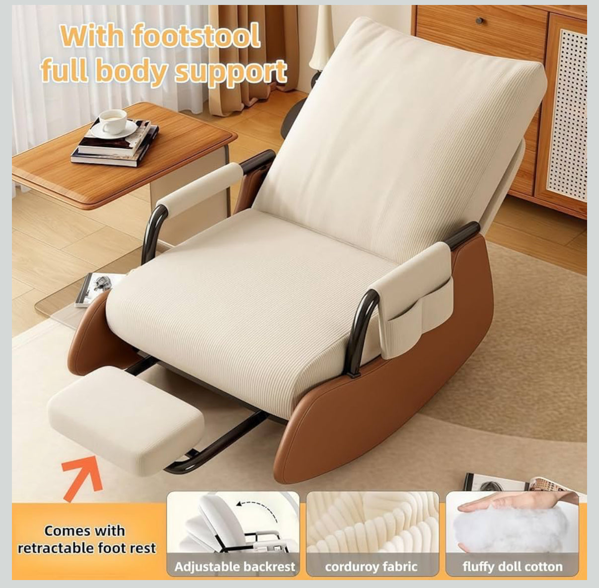 Lioré Rocking Lounge Chair. Gentle Motion. Timeless Comfort.