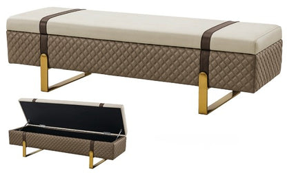 GAMBINI Luxe Storage Ottoman Bench – Modern Luxury with Intelligent Design