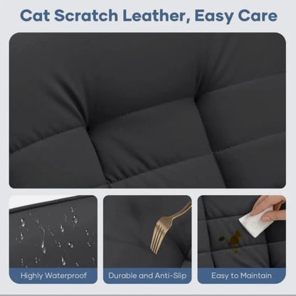 Laure 360° Swivel Floor Lounge Chair – Foldable Recliner in Beige, Charcoal & Black PU