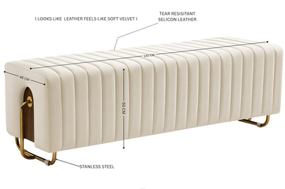 MAJESTIC Luxe Ottoman Bench – Modern Sophistication with Timeless Design