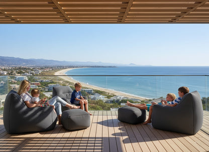 Nesta Compressed Lounge Chair & Footstool