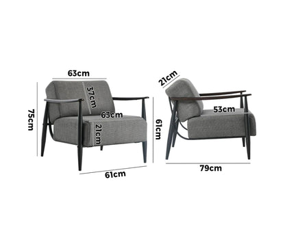 Noirra Fabric Accent Armchair