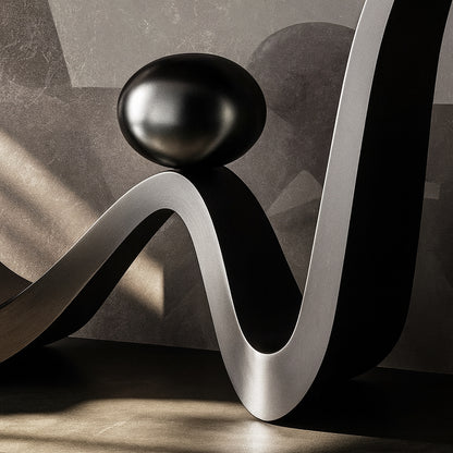 SAGITTARIUS Console Table – Sculptural Design with Marble Top