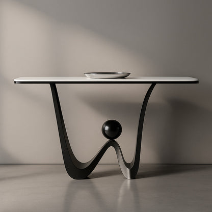 SAGITTARIUS Console Table – Sculptural Design with Marble Top