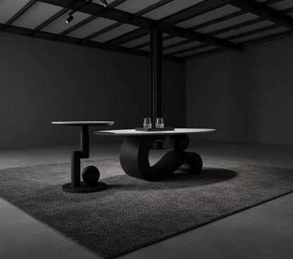SEANA Coffee & Side Table Set – 12mm Marble Slate Stone