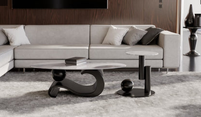 SEANA Coffee & Side Table Set – 12mm Marble Slate Stone