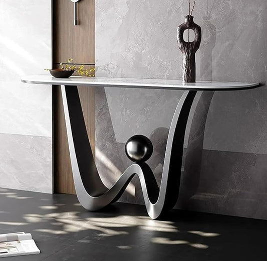 SAGITTARIUS Console Table – Sculptural Design with Marble Top