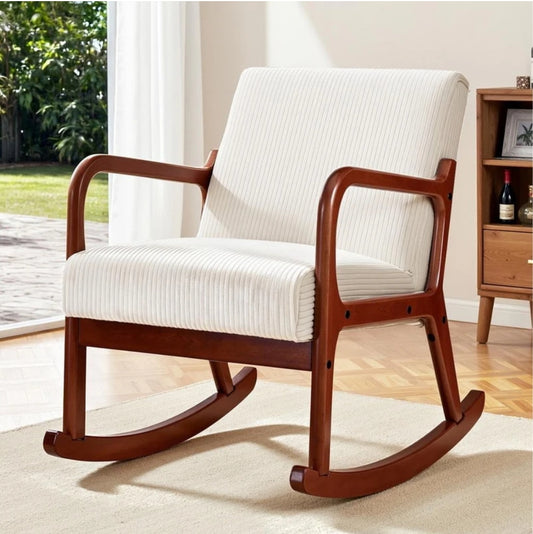 Elara Corduroy Rocking Armchair