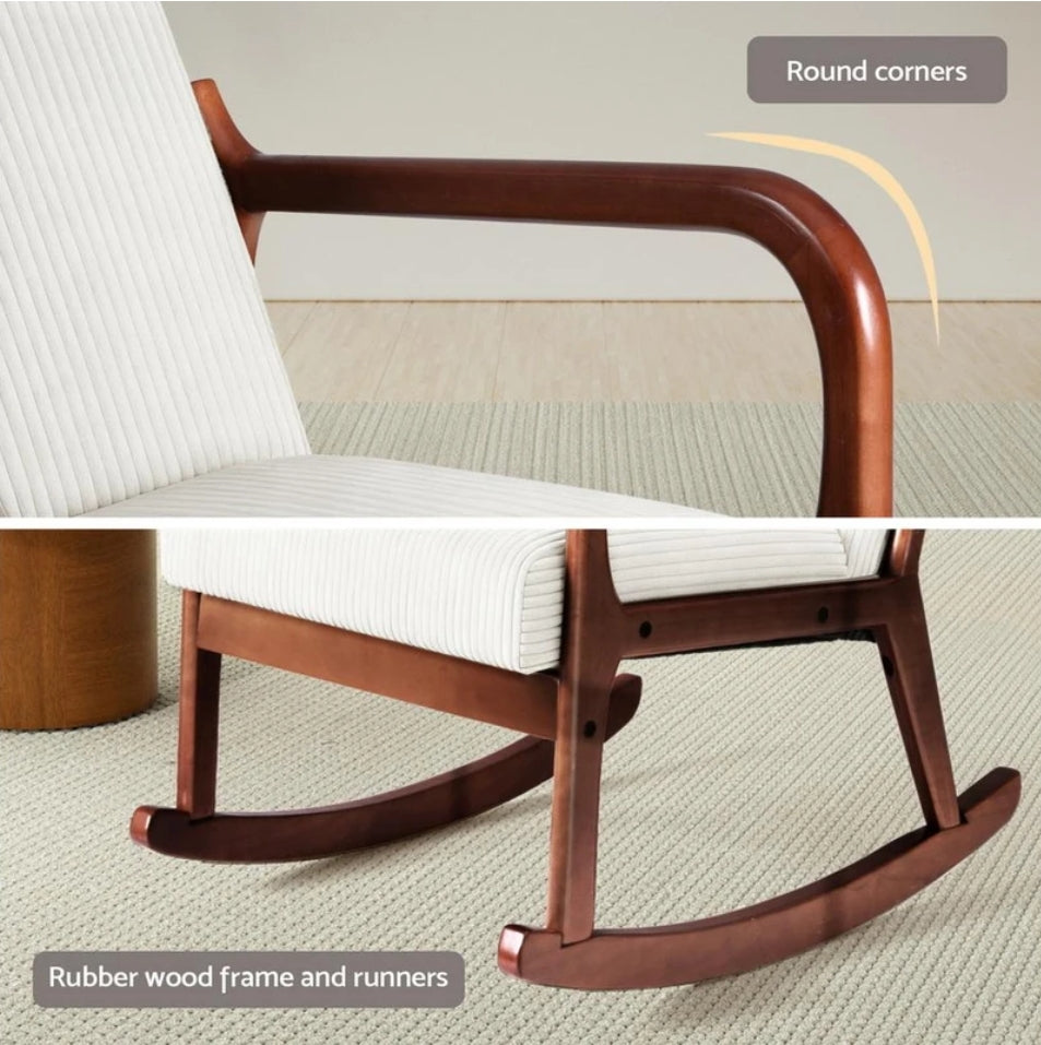 Elara Corduroy Rocking Armchair