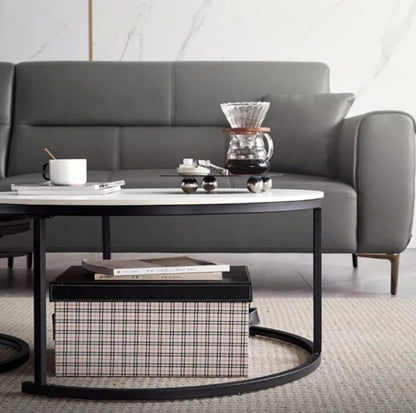 Ravel Marble-Effect Nesting Coffee Table Set