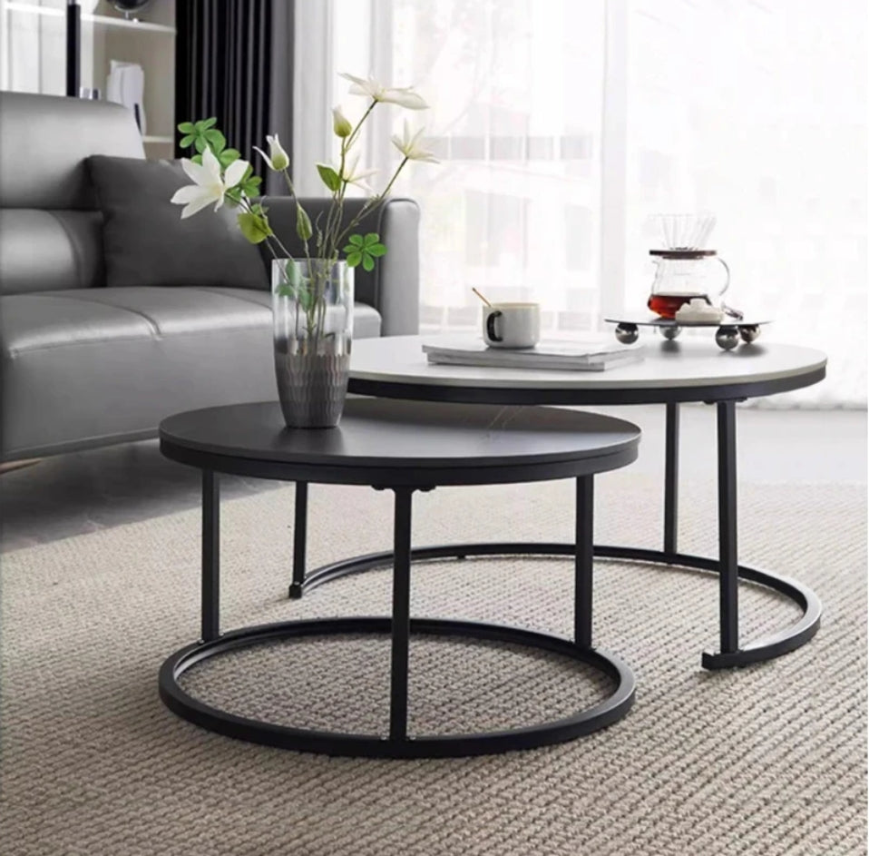 Ravel Marble-Effect Nesting Coffee Table Set