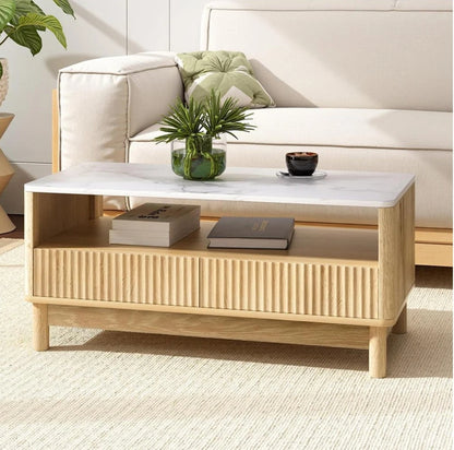 Orvyn Marble-Effect Storage Coffee Table