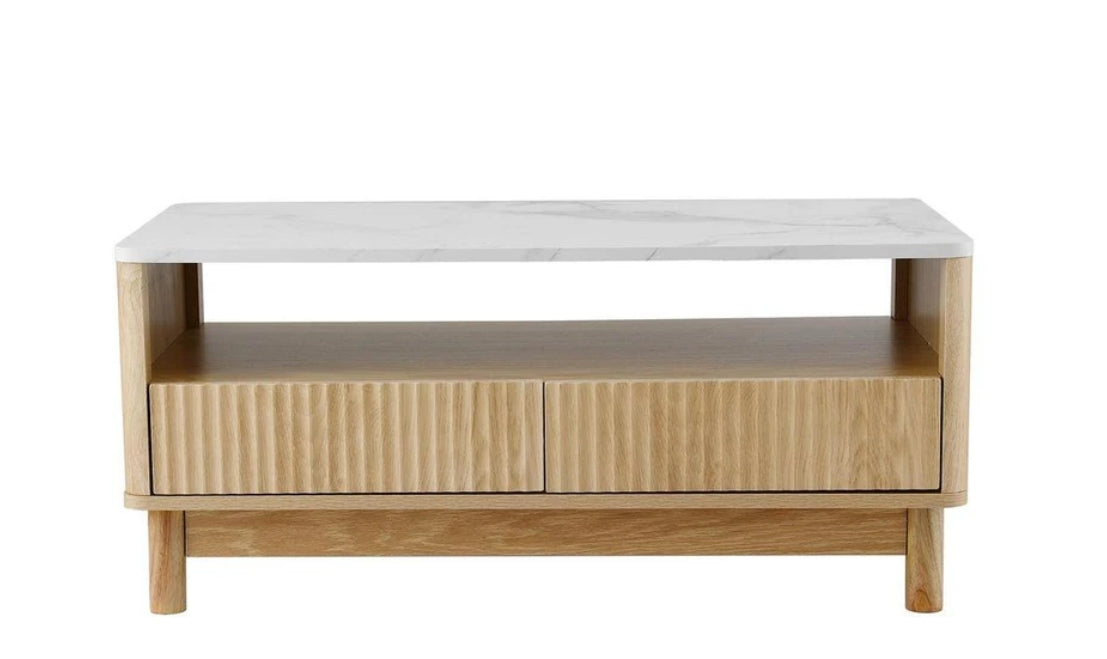 Orvyn Marble-Effect Storage Coffee Table