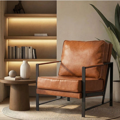 MORENA Lounge Armchair Sofa Chair Faux Leather Accent Armchairs