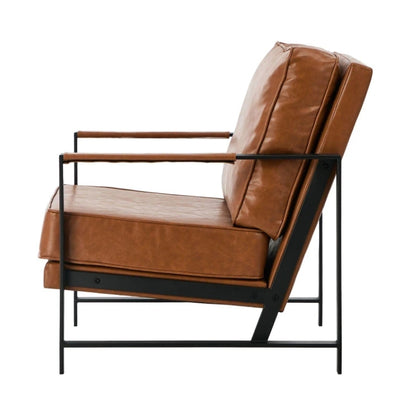 MORENA Lounge Armchair Sofa Chair Faux Leather Accent Armchairs