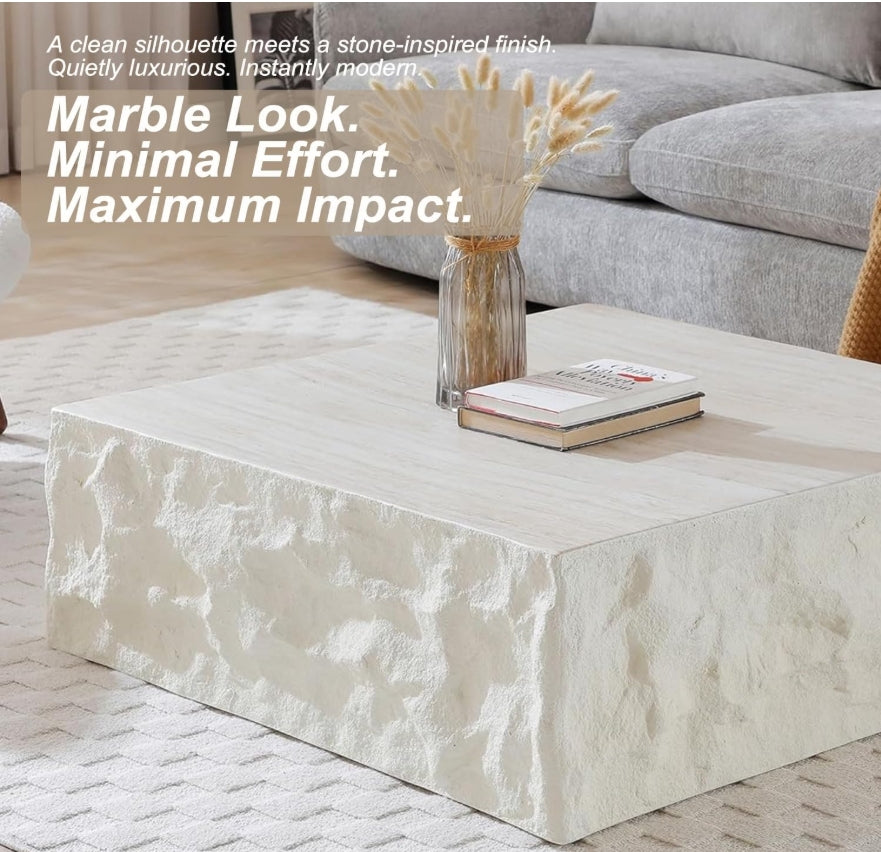 Auren Marble-Effect Coffee Table
