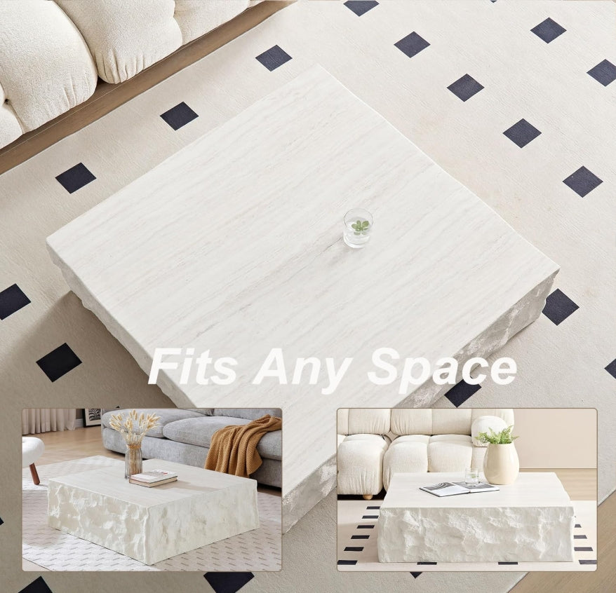 Auren Marble-Effect Coffee Table