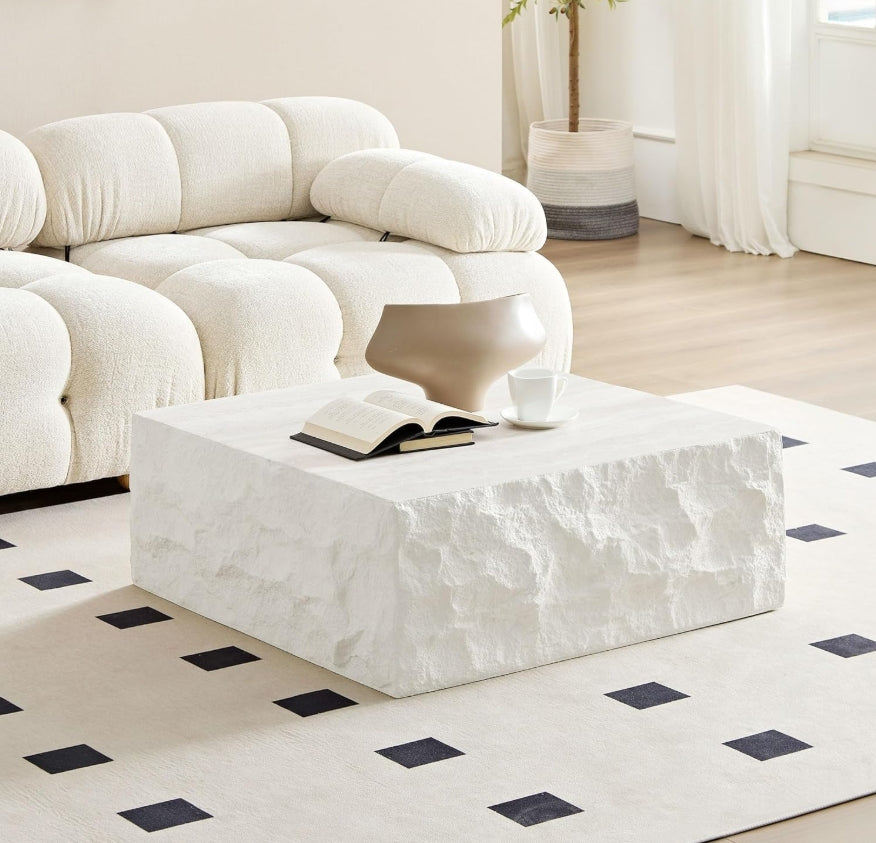 Auren Marble-Effect Coffee Table