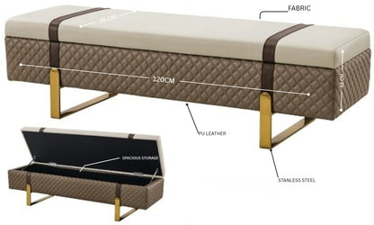 GAMBINI Luxe Storage Ottoman Bench – Modern Luxury with Intelligent Design