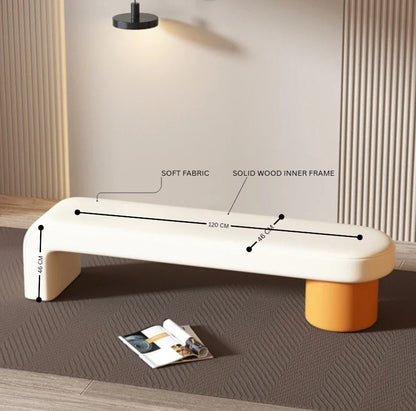 RIEU Designer Ottoman Bench – Contemporary Minimalism with Luxury Flair