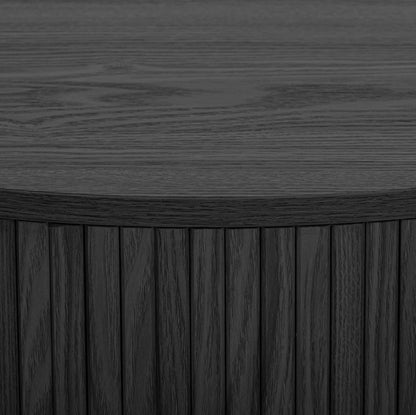 TASSIE Fluted Side Table – Natural Timber Accent Table (Scandinavian + Coastal Style)