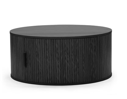 TASSIE Fluted Side Table – Natural Timber Accent Table (Scandinavian + Coastal Style)