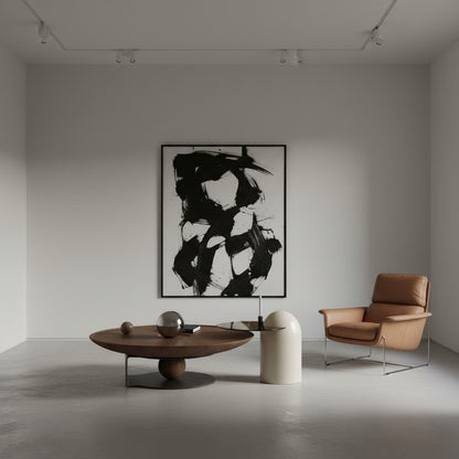 TAVOLA MILANO Coffee & Side Table Set – Natural Walnut Veneer with Titanium Base