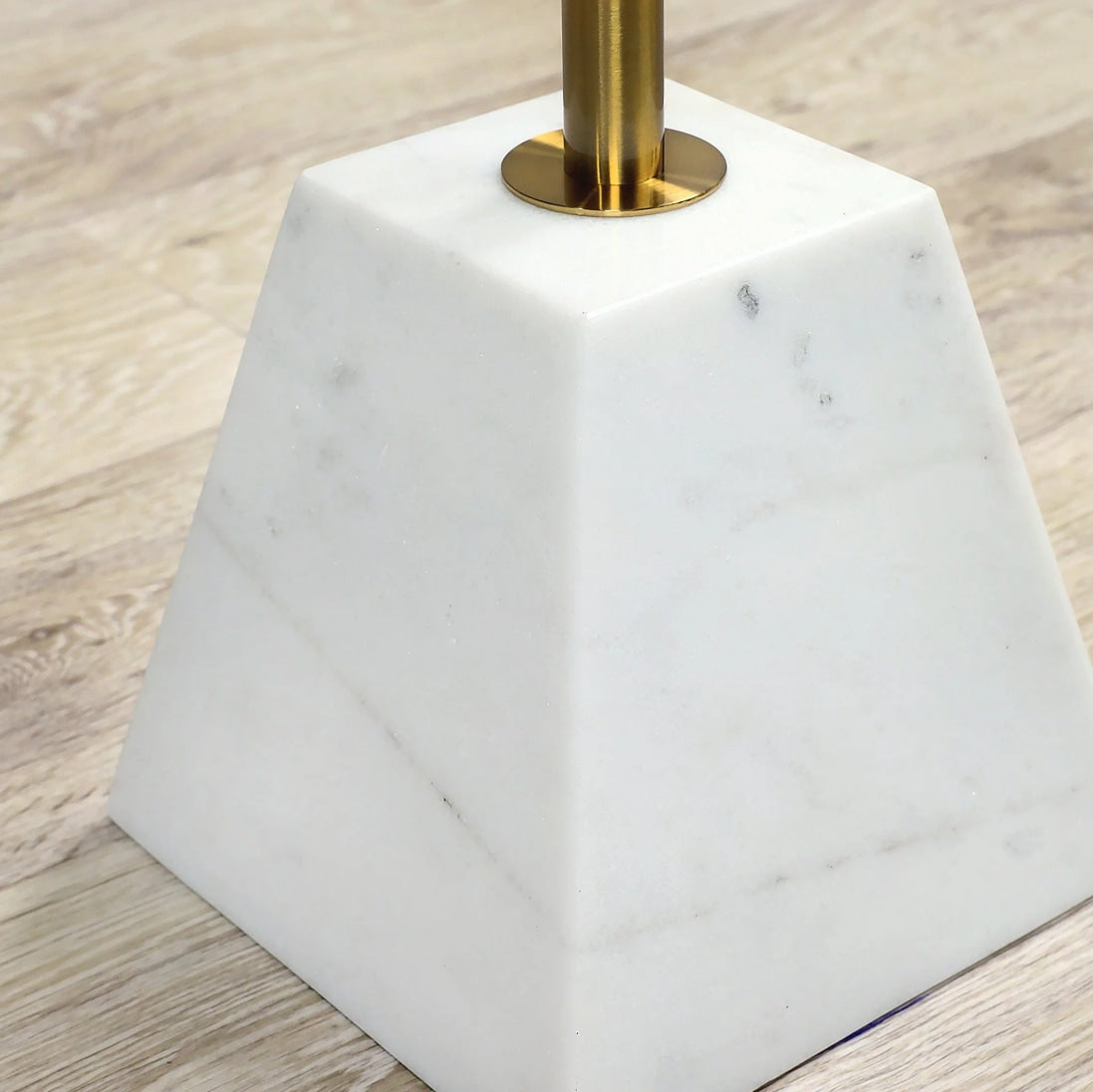 Vogue Side Table – Marble & Brushed Gold