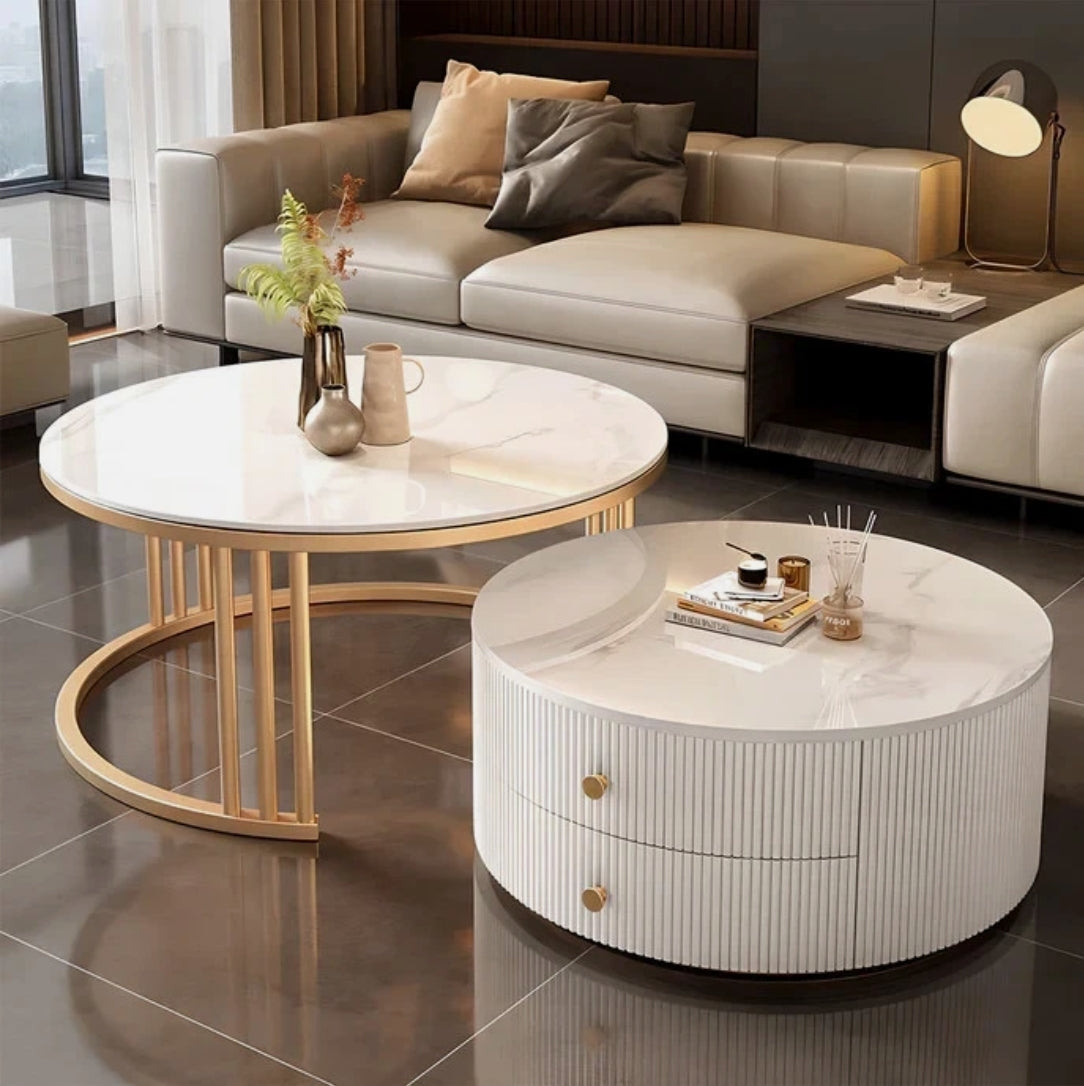 CELESTE Marble Nesting Coffee Table Set