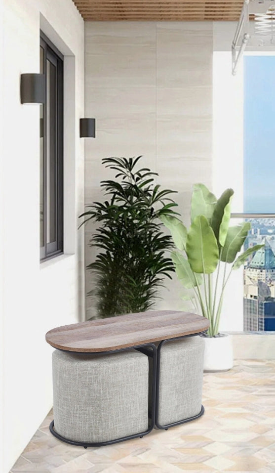 CHESS The 3-Piece Coffee Table & Ottoman Set