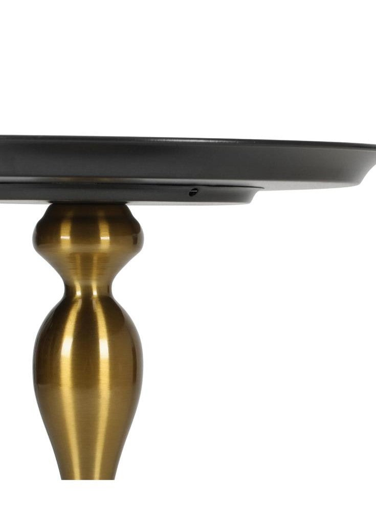 Bianca Nera Steel Accent Table – Modern Sculpted Side Table (Black or White)