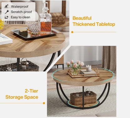 Nest – Round Industrial Coffee Table