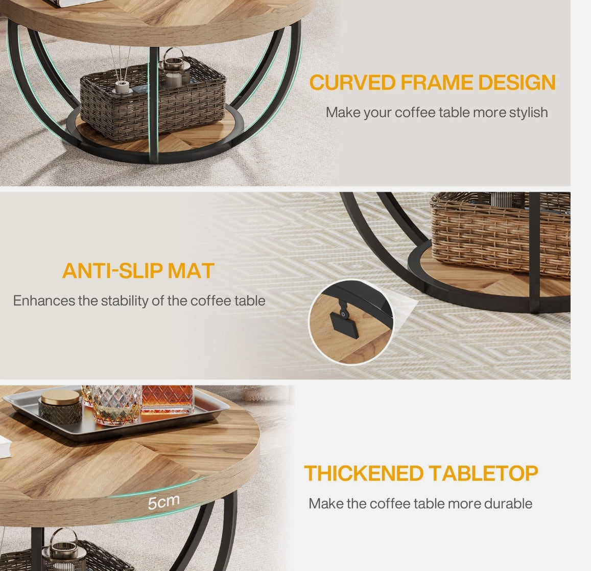 Nest – Round Industrial Coffee Table