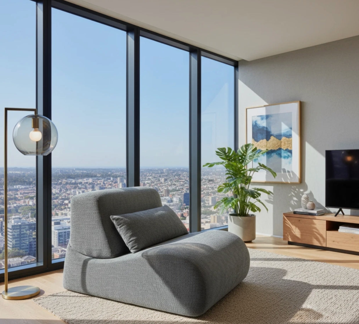 Soleil Curved Chaise Lounge — Modular Relaxation Seat