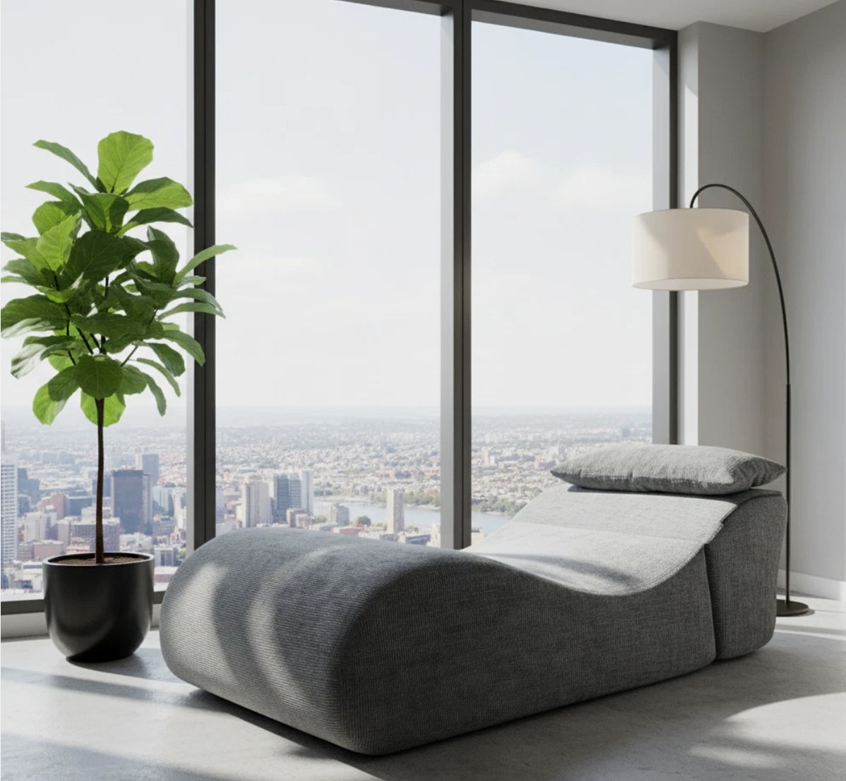 Soleil Curved Chaise Lounge — Modular Relaxation Seat