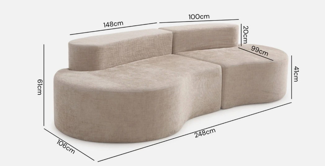 Soleil Curved Lounge Sofa