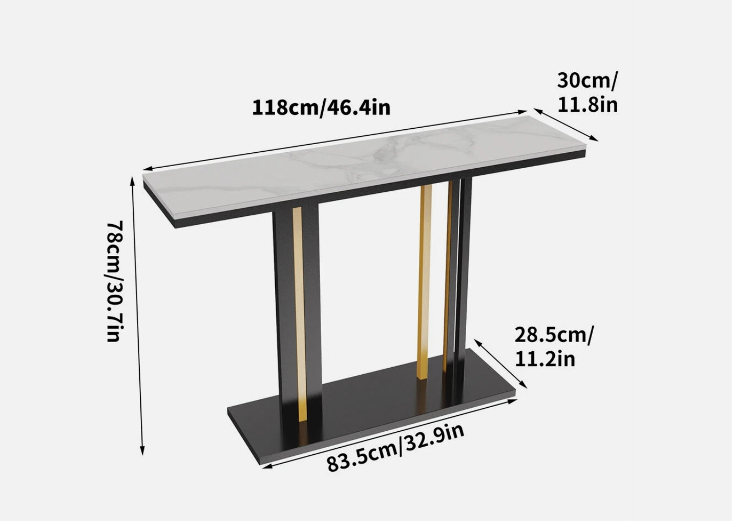 Xavier Sintered Stone Console Table