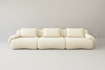 YASMINA 3-Seater Sofa – Modern Luxury Comfort   300L X 110D X65H